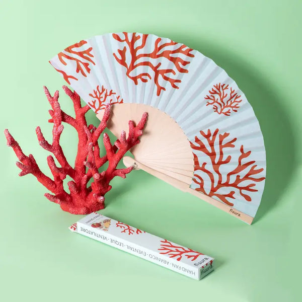 Hand Fan - Coral