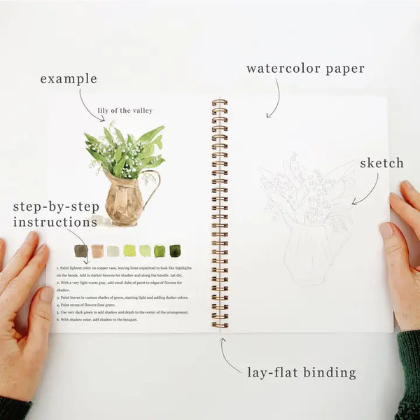 Bouquets Watercolour Workbook