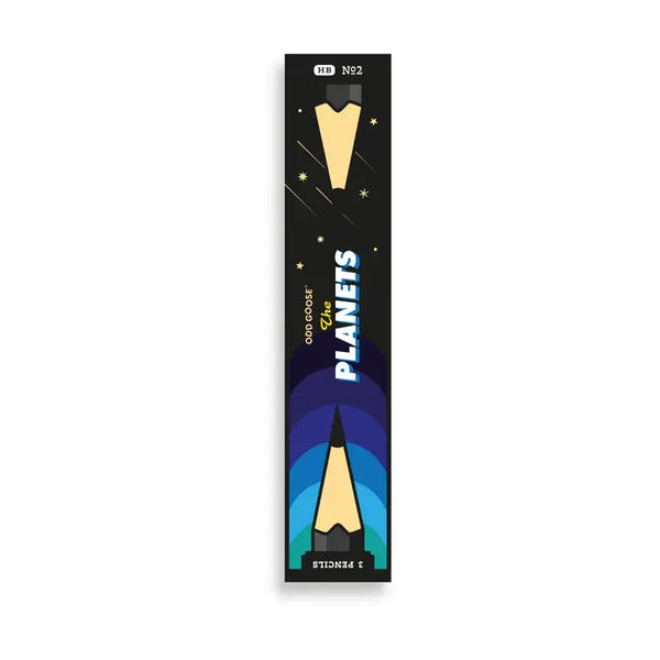 The Planets Foil Printed Pencils - Box of 3