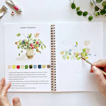 Bouquets Watercolour Workbook