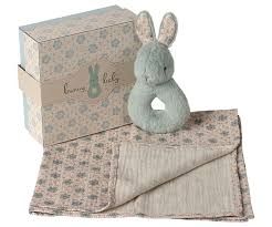 Maileg Rabbit Rattle Set - Mint