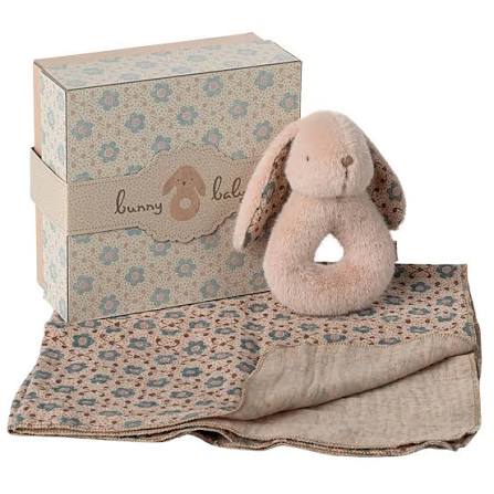 Maileg Rabbit Rattle Set - Powder