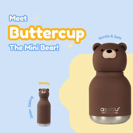 Mini Bestie Bottle Bag Charm - Brown Bear