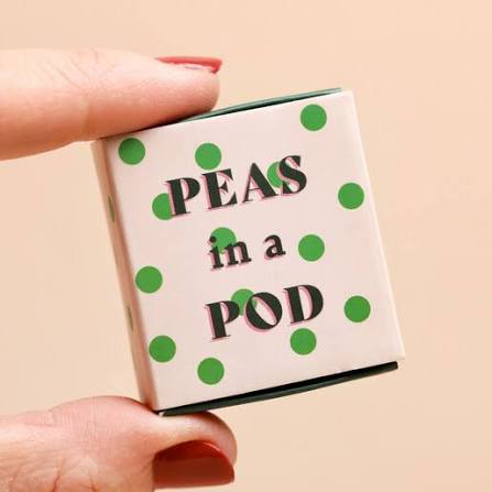 Tiny Matchbox Ceramic Token - Peas