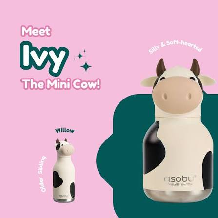 Mini Bestie Bottle Bag Charm - Cow