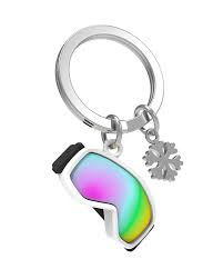 Metalmorphose Keyring - Winter Sports Goggles & Snowflake