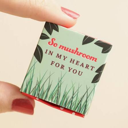 Tiny Matchbox Ceramic Token - Mushroom
