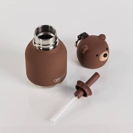 Mini Bestie Bottle Bag Charm - Brown Bear