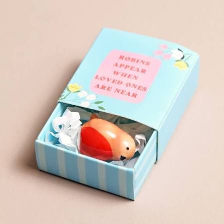 Tiny Matchbox Ceramic Token - Robin