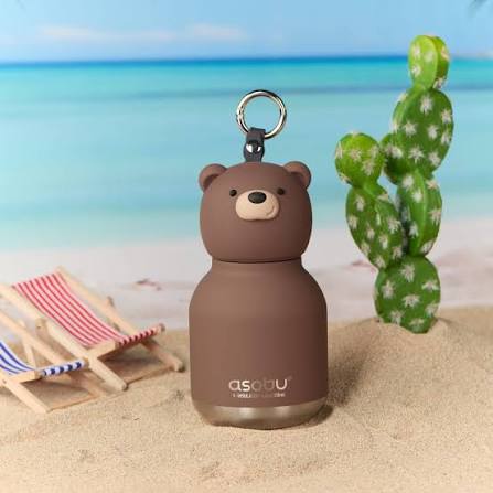 Mini Bestie Bottle Bag Charm - Brown Bear