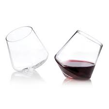 Rolling Glasses - Pair of Stemless Wine/Whisky Glasses