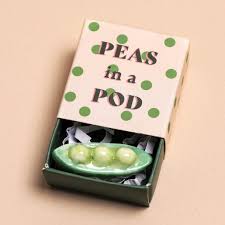 Tiny Matchbox Ceramic Token - Peas