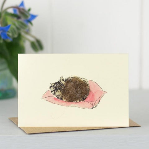 Mini Card - Cat on a Cushion