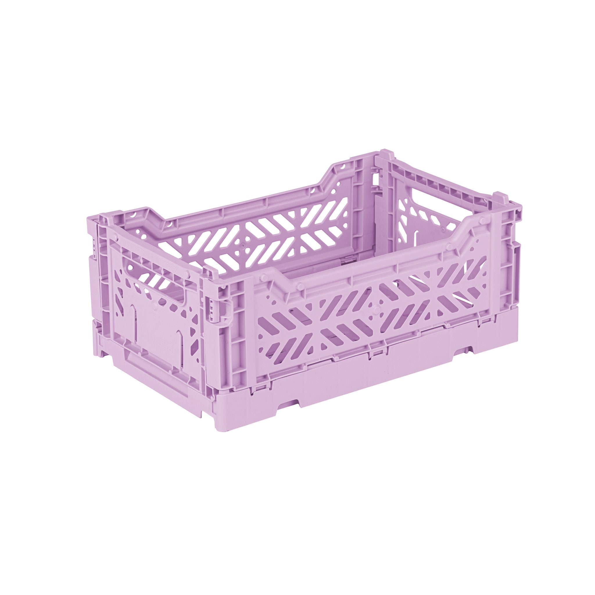 Mini Folding Stackable Storage Crate - Orchid