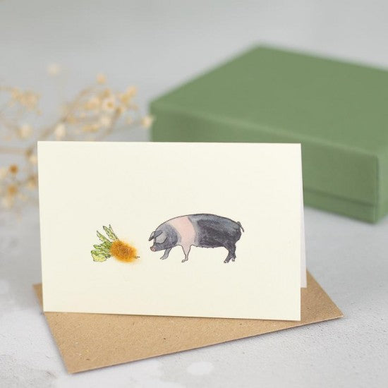 Mini Card - Saddleback Pig