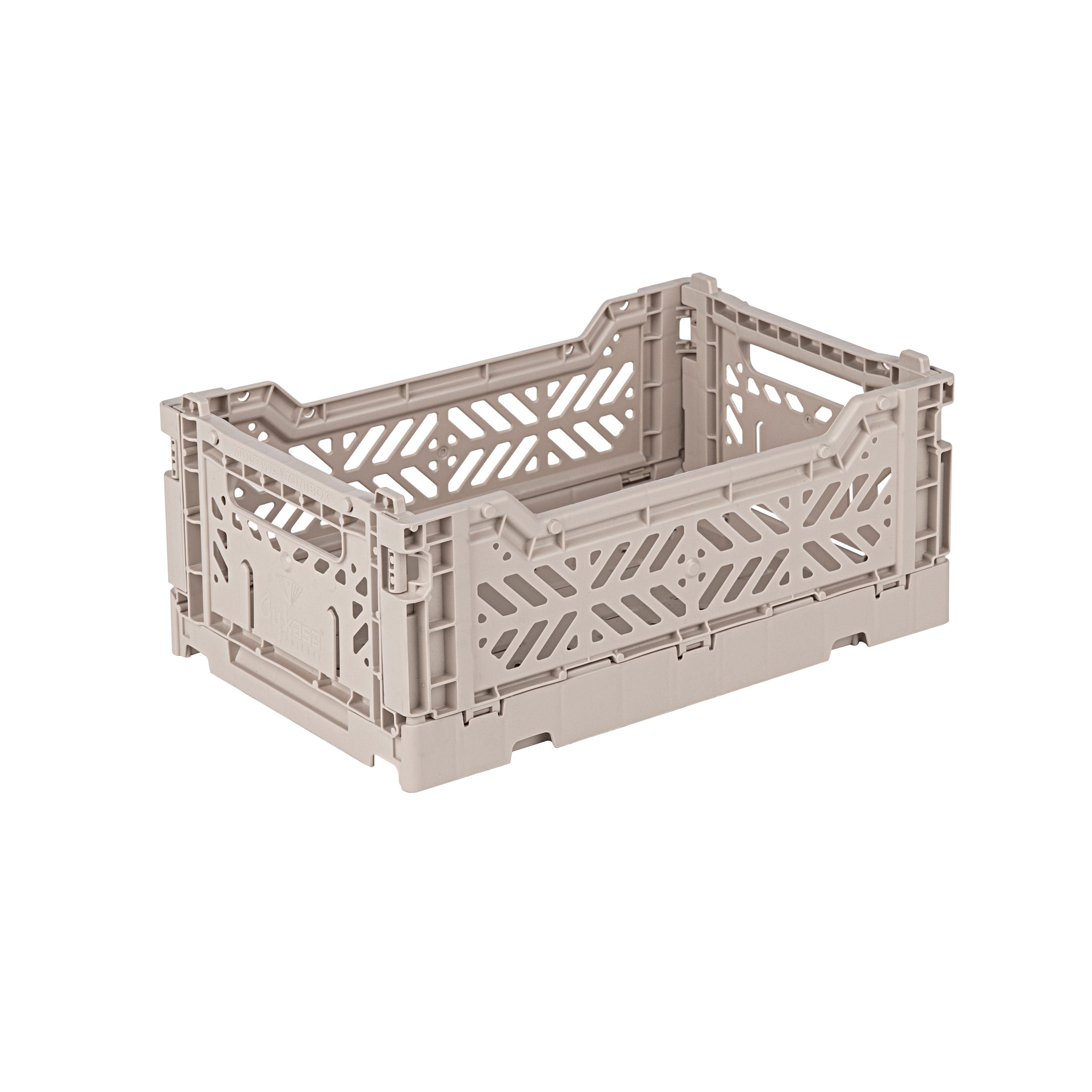 Mini Folding Stackable Storage Crate - Sand