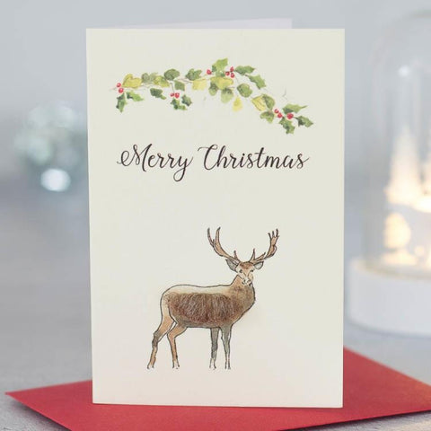Christmas Mini Card - Merry Christmas Stag