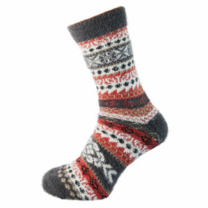 Joya Brown & Cream Patterned Socks 7-11