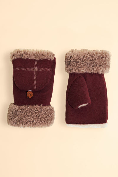 Powder Anna Mittens - Burgundy