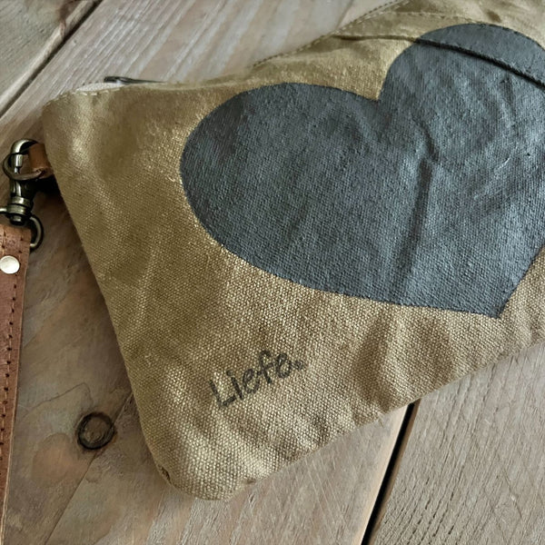 Liefe NL Asphalt Heart Clutch Bag