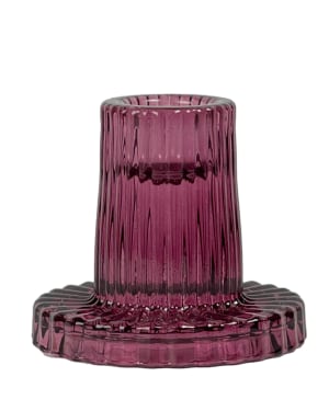 Demi Glass Dinner Candle Holder - Roan Rouge