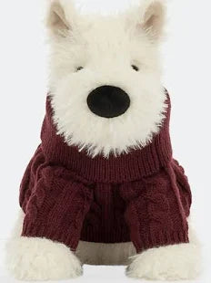 Jellycat Munro Scottie Dog 'Winter Jumper'