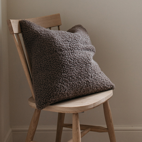 SALE WAS £68 NOW £48 Luft Teddy Fleece Cappuccino Square Cushion
