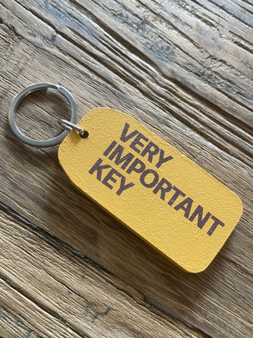 Wooden Key Tag - Very Important Key