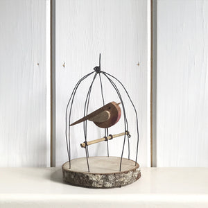 Rusty Wire Bird Cage - Small