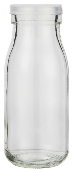 Glass Bottle w/clear plastic lid 250ml