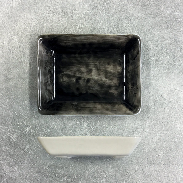 Black Wash Porcelain Dish