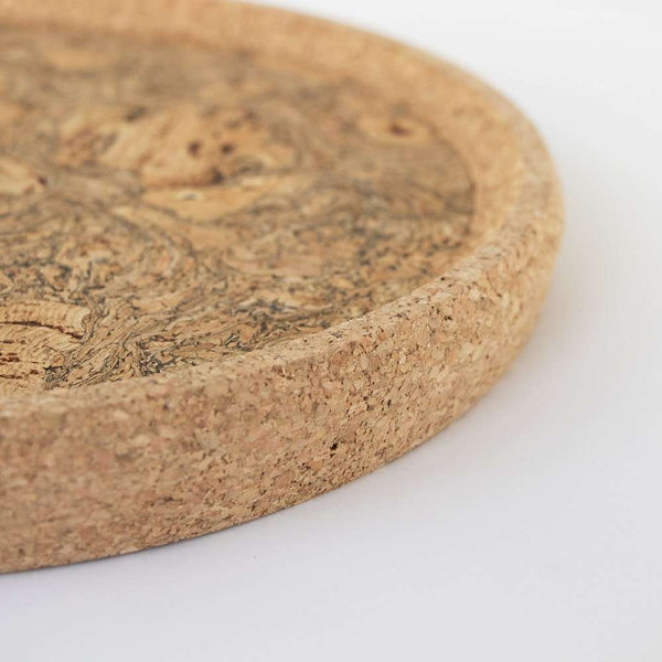 Round Natural Cork Tray