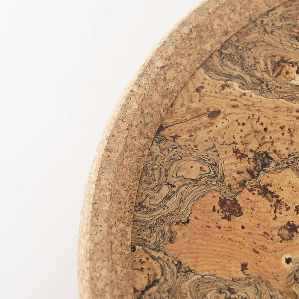 Round Natural Cork Tray