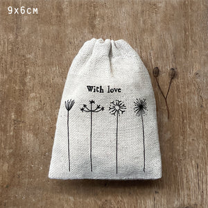 With Love Small Drawstring Bag