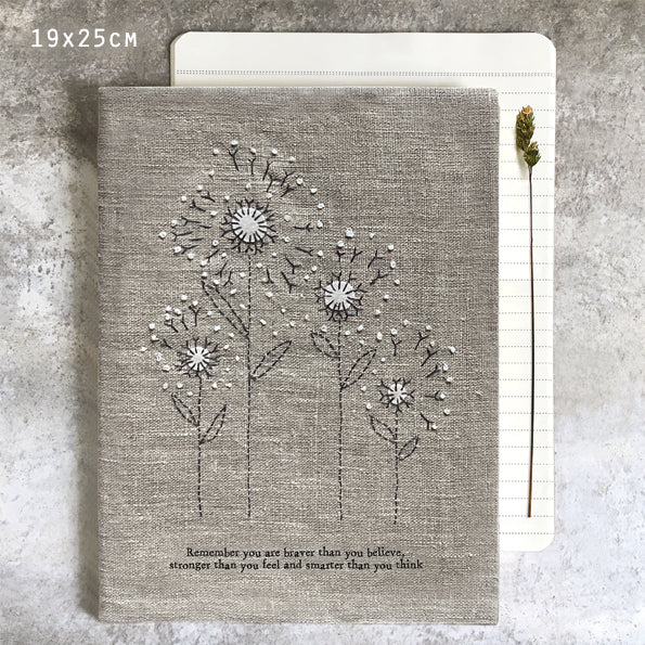 Large Linen Book - Remember You Are Braver