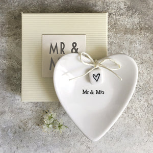 Porcelain Mr & Mrs Ring Dish