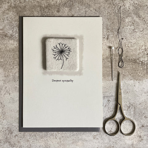 Embroidered Card - Deepest Sympathy