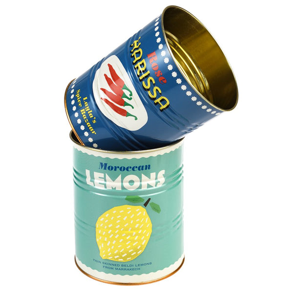 Set of 2 Storage Tins - Lemon & Harissa