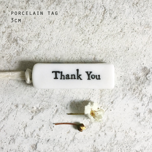 Porcelain Thank You Tag