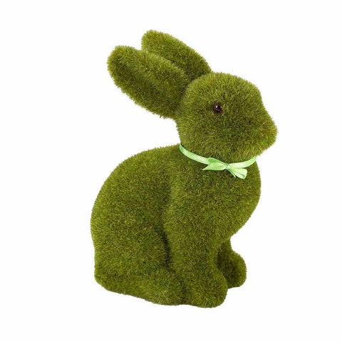 Flocked Grass Bunny