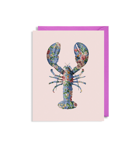 MINI Card - Floral Lobster