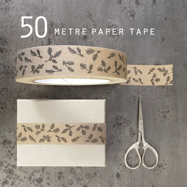 Wide Paper Brown Tape - Berries
