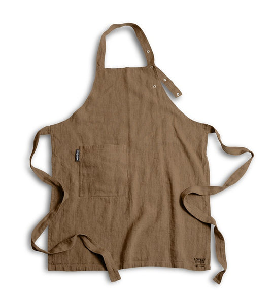 SALE WAS £95 NOW £75 Lovely Linen Unisex Button Apron - various colours available