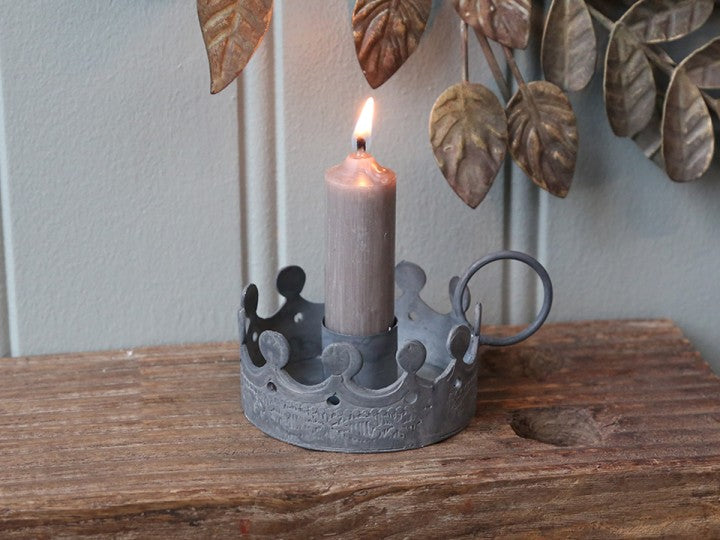 Chamberstick Crown Candle Holder