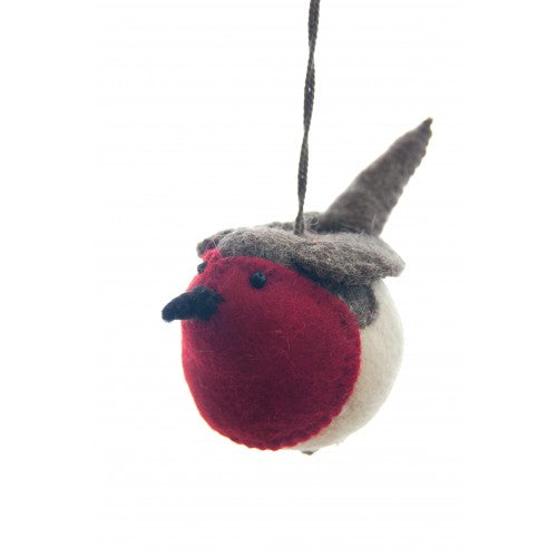 Fiona Walker Small Hanging Felt Robin