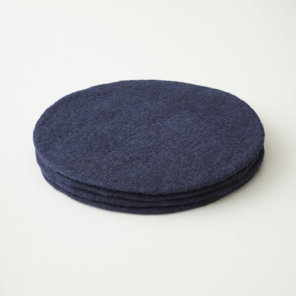 Felted Place Mats - Set of 4 Navy Blue