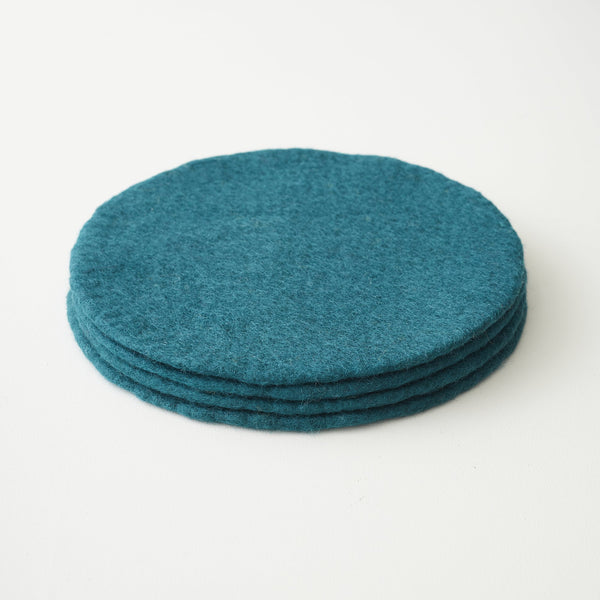 Felted Place Mats - Set of 4 Teal