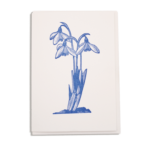Letterpress Card - Snowdrop