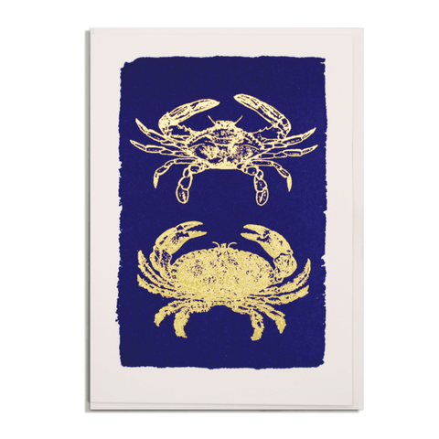 Letterpress Mini Card - Crabs