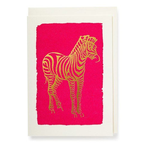 Letterpress Card - Zebra